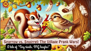 🌿🐦🐿️Sparrow vs Squirrel The Village Prank Wars Read Aloud Moral Stories for Kids Kids Story [upl. by Ahtnams354]