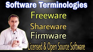 Freeware Shareware Firmware Licensed Software and Open Source Software Software Terminologies [upl. by Cordelia]