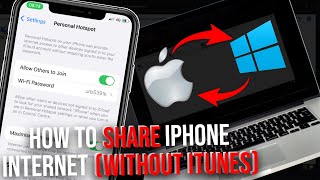 How to share iPhone Internet connection with PC via USB Cable  share internet iphone to PC [upl. by Kenn]