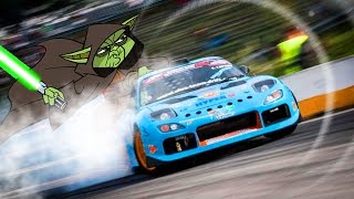 Drift Star Wars Yoda Mazda RX7 GoPro onboard cam [upl. by Rosel]