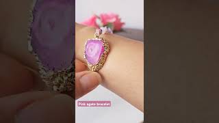 Druzy Agate Bracelet shorts diy craft jewelry newvideobracelet jewelrydesign [upl. by Armelda]