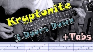 ▶quotKRYPTONITEquot by quot3 Doors Downquot◀  Full Acoustic Guitar Cover Tabs Video  LorDXaErOGuiTaR✔ [upl. by Reinar127]