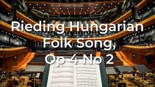 Professional Recording of Hungarian Folk Song Op 4 No 2 Fantasia by Rieding for student practice [upl. by Brent396]