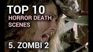 05 Zombi 2 Eye for an Eye Top 10 Horror Movie Deaths [upl. by Fortune]