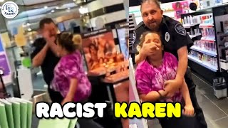 Karen SLAPS and BITES Cop then Gets SLAPPED In The FACE😲  And Getting Instant Karma [upl. by Eniowtna]