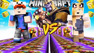 SZALONY WYŚCIG  THANOS LUCKY BLOCKI MINECRAFT Lucky Block Race  Vito vs Bella [upl. by Nat]