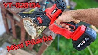 MINI Pilarka YATO YT828134  Bezszczotkowa Automatyczne Smarowanie Łańcucha  TEST [upl. by Ttebroc]