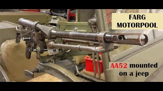 The AA52 machine gun mounting on tripod and a Hotchkiss M201 Jeep [upl. by Darrej366]