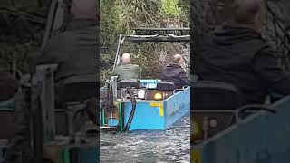 Reedman Services Weedboat Working Thamesmead Canals londonriversweek thamesmead shorts [upl. by Noiemad872]