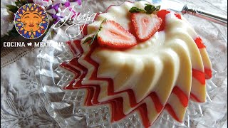 Gelatina de Fresas con Crema [upl. by Chen]