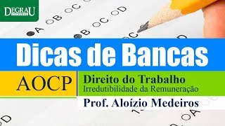 Direito do Trabalho  Irredutibilidade da Remuneração  Aloízio Medeiros [upl. by Bonilla]