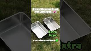 Measurements of Ptlom XL Stainless Steel Cat Litter Box😻catlitterbox petsupplies catsupplies [upl. by Ylil]