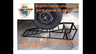 COMO HACER UNA RAMPA ELEVA AUTOS how to make a ramp raises cars [upl. by Sigismond]