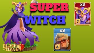 Super witch  Druid with fireball attack strategy th16  CLASH OF CLAN [upl. by Kahle]