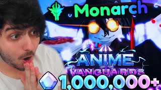 I Spent 1 MILLION Gems To Get 01 MONARCH ALUCARD in Anime Vanguards Roblox [upl. by Kassandra]