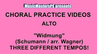 quotWidmungquot Schumannarr Douglas E Wagner Alto PRACTICE VIDEO THREE different tempos [upl. by Tiram]