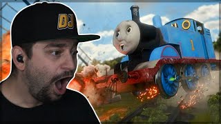 THAT ESCALATED QUICKLY 😂  Thomas the Train  UNHINGED VERSION REACTION [upl. by Rramaj]