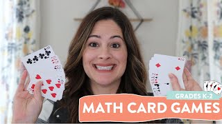 2 Fun Math Games with Playing Cards  Math Games for First Grade [upl. by Eilrebma]