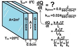 Physics 24 Heat Transfer Conduction 5 of 34 Double Pane Window [upl. by Prunella]