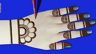 Simple Easy Mehndi design for BackhandStylish Mehandi ka designMehndi designMehandiHenna design [upl. by Ariayek]