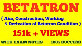 BETATRON  AIM PRINCIPLE CONTRUCTION WORKING OF BETATRON  NUCLEAR PHYSICS  WITH EXAM NOTES [upl. by Max721]