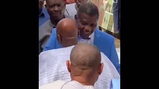 Pastor Enoch Adeboye at Bishop Oyedepos Birthday Father amp Son embraced [upl. by Durrace]