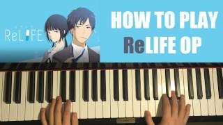 HOW TO PLAY  ReLIFE リライフ Opening  OP  Button ボタン by PENGUIN RESEARCH Piano Tutorial [upl. by Nawotna]