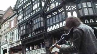 Awesome Electric Violin  Ed Busking Chester [upl. by Carmelle]