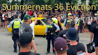 Summernats 36 2024  Friday  Evictions and more shenanigans as drivers are Geed up to do skids [upl. by Danit]