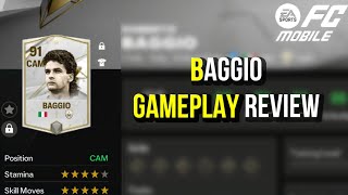 Baggio 91 OVR CAM ICON REVIEW  EAFC 24 Mobile Gameplay [upl. by Parent]