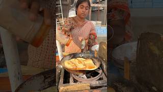 Hardworking Lady Making Three Eggs Bread Toast  Streert Food shots shortvideo breakfast [upl. by Pironi]