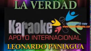 karaoke LEONARDO PANIAGUA LA VERDAD DJwalky [upl. by Madge]