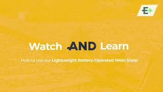 Pandrol Watch AND Learn How to use our Lightweight Battery Operated Weld Shear [upl. by Assirahs]