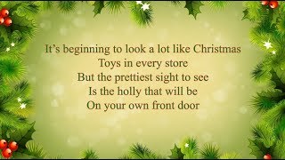 Michael Buble  Its Beginning to Look a Lot Like Christmas lyrics [upl. by Sammy546]