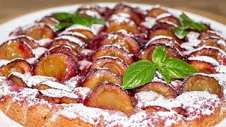 Pflaumenkuchen 👍 German Plum Cake Easy Recipe [upl. by Hogle499]