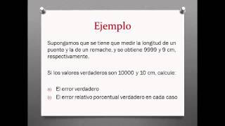 Curso de Métodos Numéricos  Error Absoluto Relativo y Porcentual [upl. by Navi562]