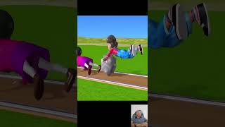 Troll Game  Squid Game Rolling Ball Who Faster Jump Challenge Miss T vs Granny Loser shorts [upl. by Trinidad]