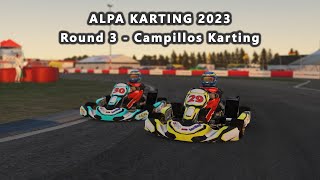 rFactor 2  ALPA KARTING 2023  Round 3  Campillos Karting [upl. by Lucie]