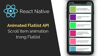 React Native Scroll Item Animation trong Flatlist [upl. by Nolyaj]