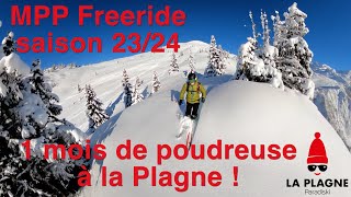 la Plagne freeride tout le hors pistes du début de saison 2024 [upl. by Koosis268]