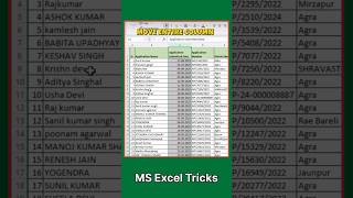 Move Entre Column Shortcut Key  Ms Excel Shortcut Key  shorts short spreadsheets keyerror [upl. by Lenzi675]