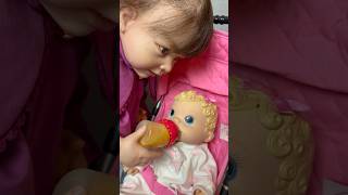 Reborn Toddler Feeds Baby Alive Doll Orange Juice [upl. by Mulvihill891]