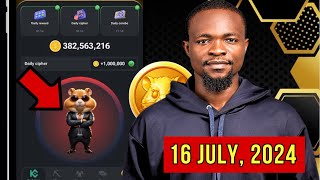 July 16 Hamster Kombat Daily Cipher Today  Claim 1000000 Coins Task Reward [upl. by Ahsirhcal]