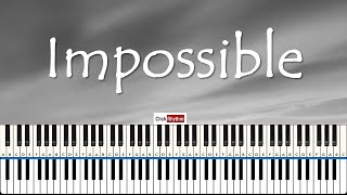 Impossible James Arthur Style  Piano Cover amp Lyrics [upl. by Omlesna998]