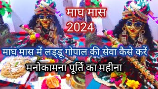 माघ मास में लड्डू गोपाल की सेवा कैसे करेंMagh Maas 2024 माघ मास के नियम [upl. by Nalyk]