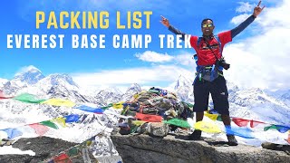 EVEREST BASE CAMP TREK PACKING LIST  EBC TREKKING GEAR LIST [upl. by Firooc]