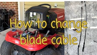 How to change bladepto cable on Troybilt [upl. by Icul221]