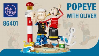 PANTASY Popeye amp Olive 864011500 pcs StepbyStep Building Instructions  Top Brick Builder [upl. by Ashwell35]