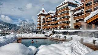 ALPINA GSTAAD ultraluxury hotel in the Swiss Alps winter wonderland [upl. by Tilden]