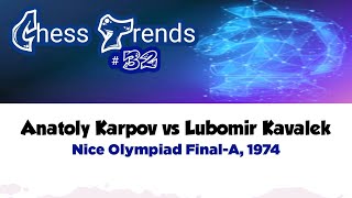 Anatoly Karpov vs Lubomir Kavalek • Nice Olympiad FinalA 1974 [upl. by Rehpotsirc178]